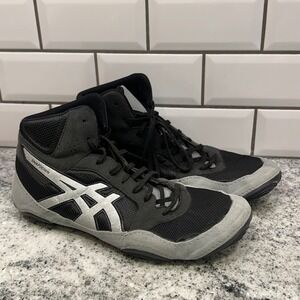 Asics Mens 11 Wide Snapdown Wrestling Shoes Black Grey 1081A026 Combat Sport